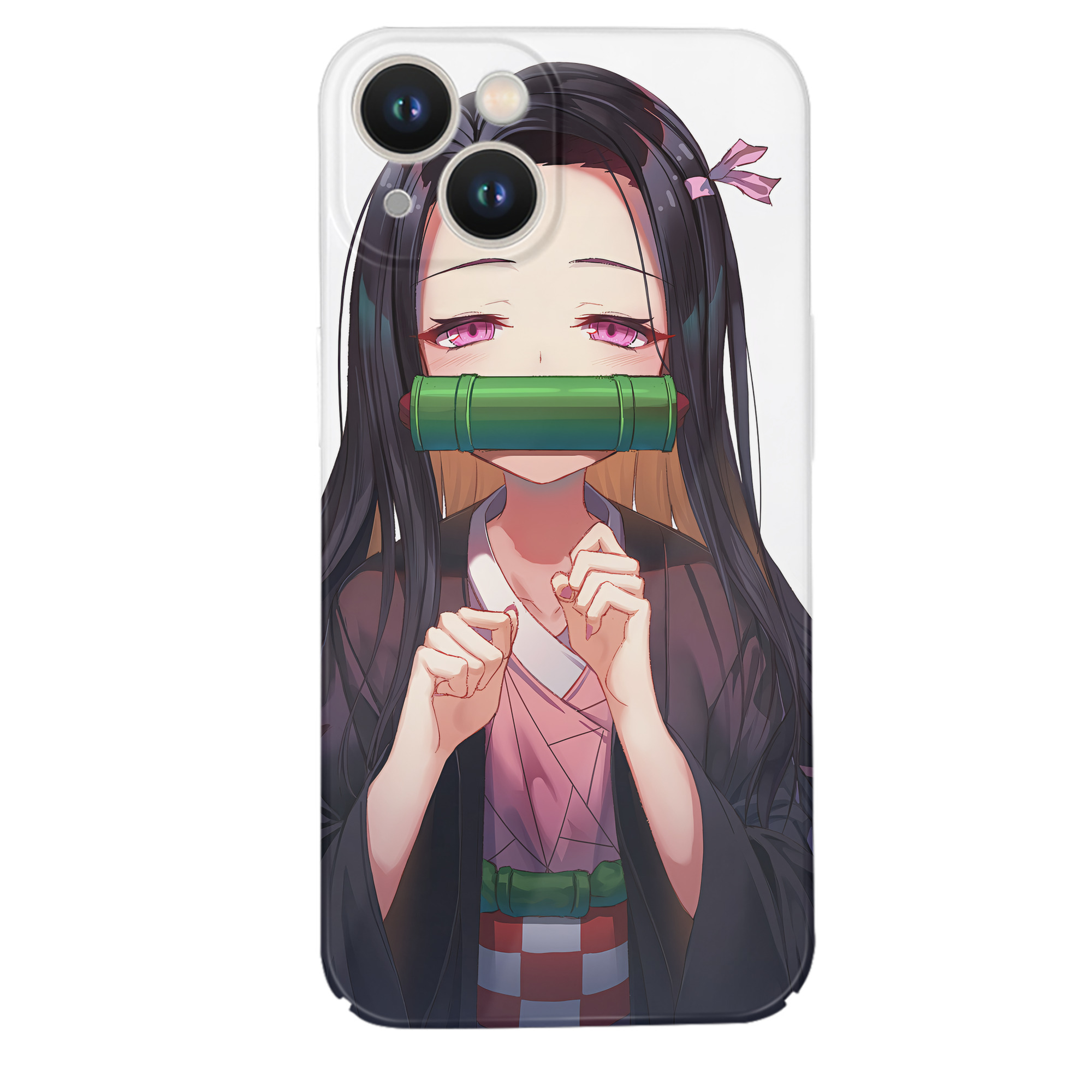 （画像用） 鬼滅の刃（きめつのやいば）竈門 禰󠄀豆子／かまど ねずこ Kamado Nezuko 【iPhone 14シリーズ対応】ハードケース
